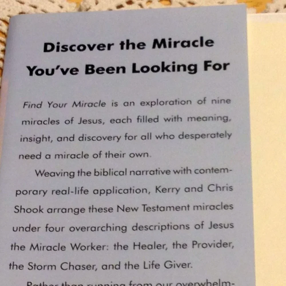 Find Your Miracle, Christian Living